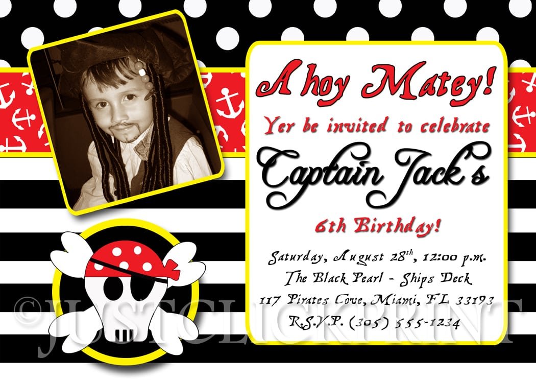 Pirate Birthday Party Invitations â Gangcraft Net